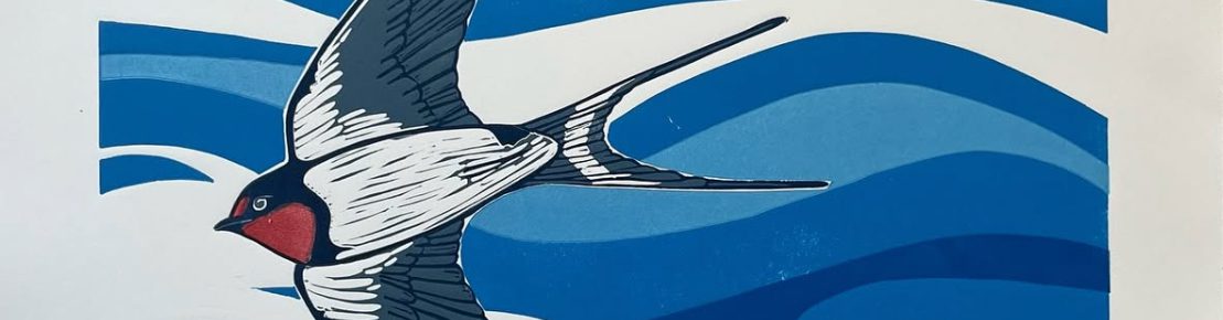 blue bird in sky