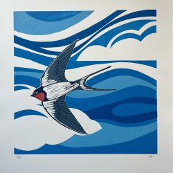 blue bird in sky
